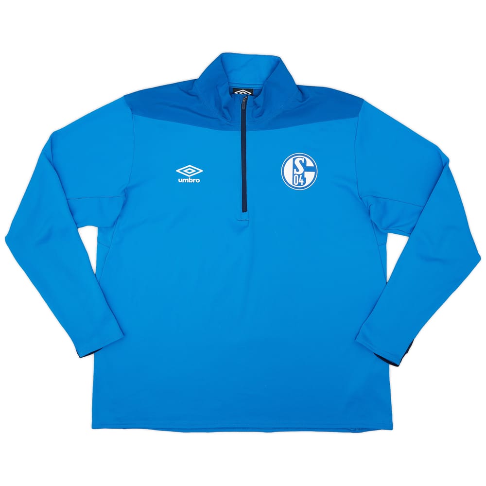 2018-19 Schalke Umbro 1/2 Zip Sweat Top - 9/10 - (XL)