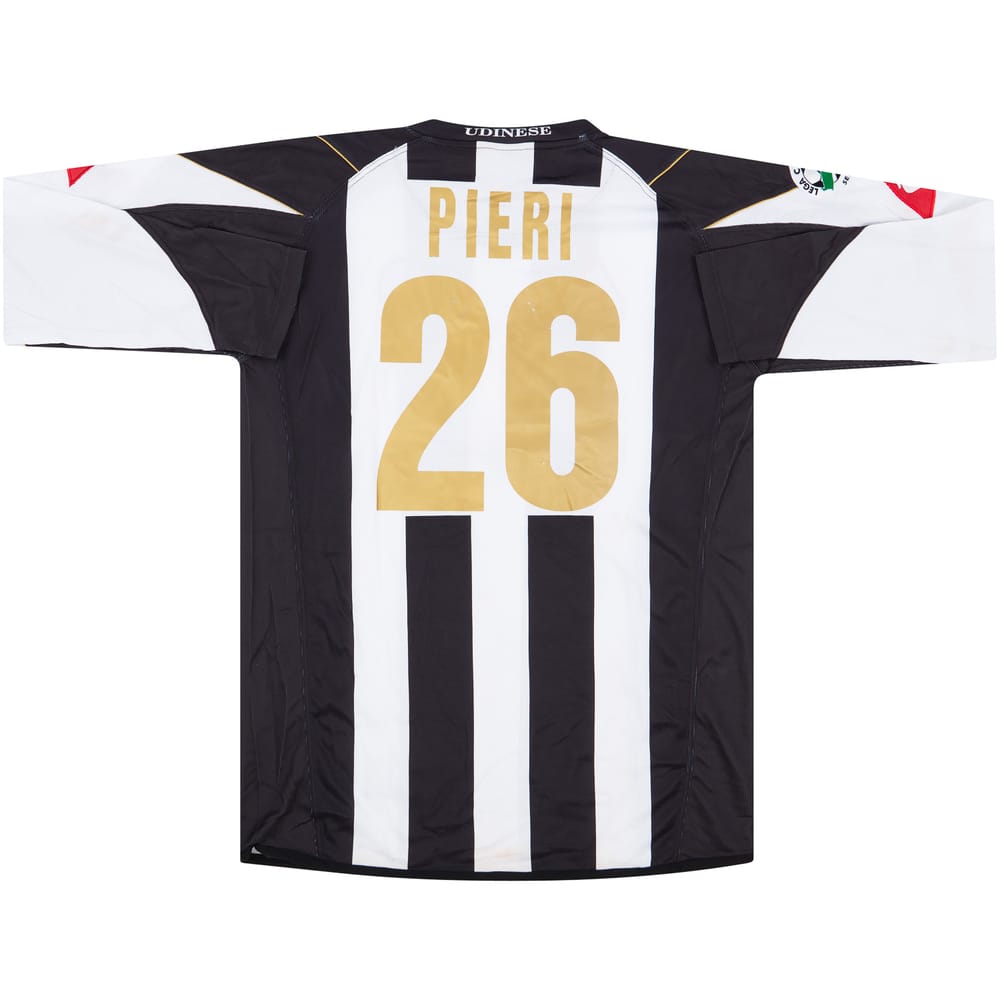 2004-05 Udinese Match Issue Home L/S Shirt Pieri #26