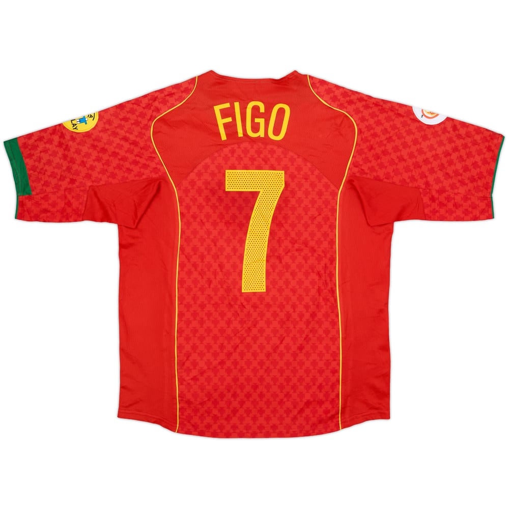 2004-06 Portugal Home Shirt Figo #7 - 9/10 - (L)