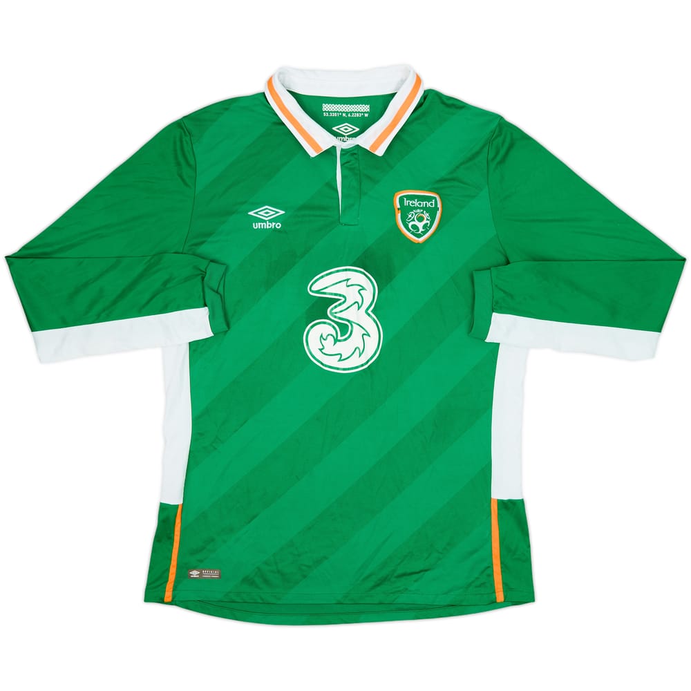 2016-17 Ireland Home L/S Shirt - 6/10 - (XL)