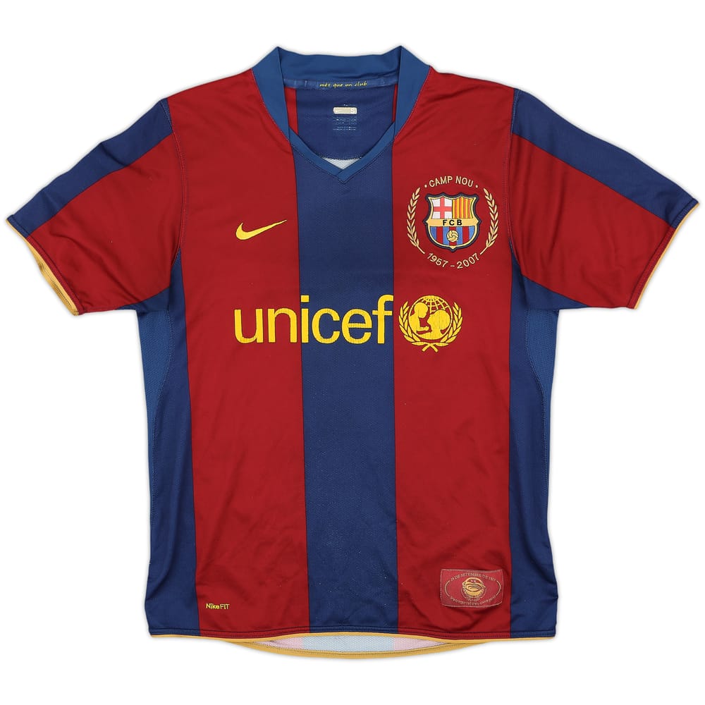 2007-08 Barcelona Home Shirt - 5/10 - (S)