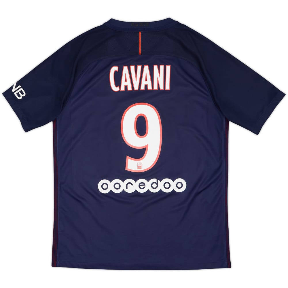 2016-17 Paris Saint-Germain Home Shirt Cavani #9 - 8/10 - (M)