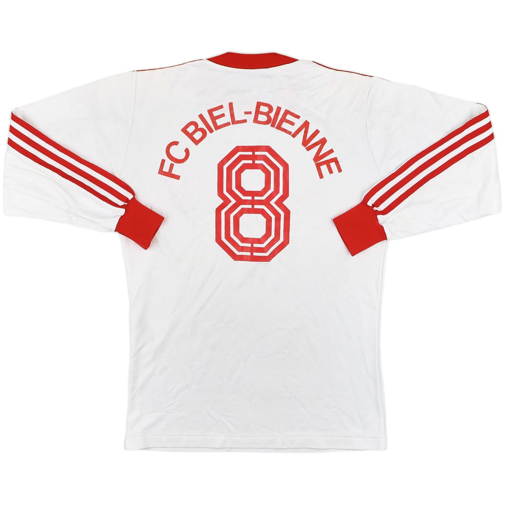 1980s adidas Template L/S Shirt (FC Biel-Bienne) #8 - 7/10 - (M)