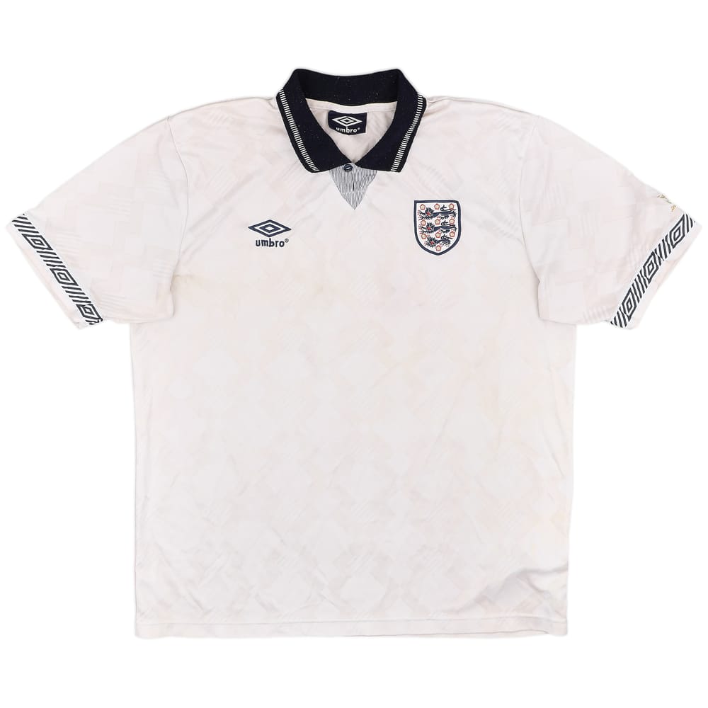 2002 England Umbro Retro 1990-92 Home Shirt #19 - 5/10 - (XL)