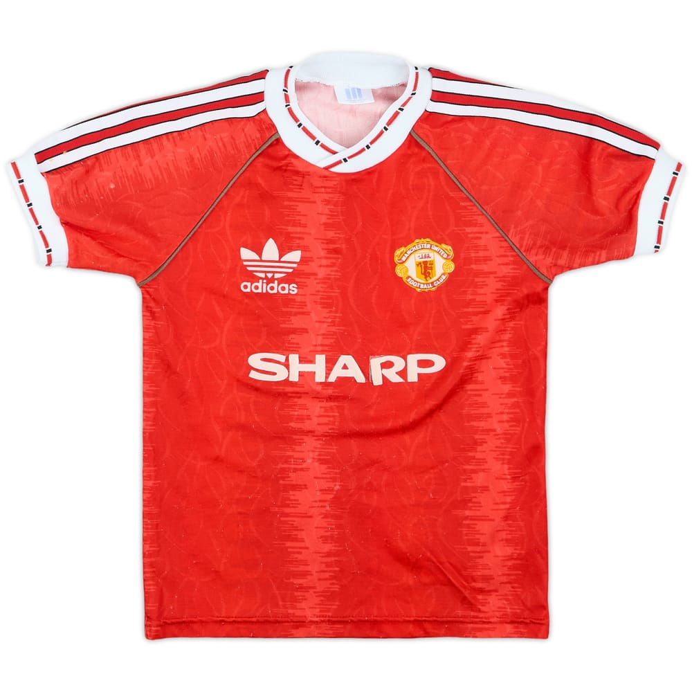 1990-92 Manchester United Home Shirt - 5/10 - (S.Boys)