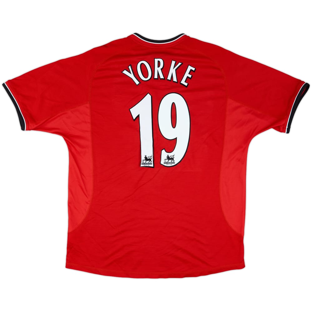 2000-02 Manchester United Home Shirt Yorke #19 - 7/10 - (XL)