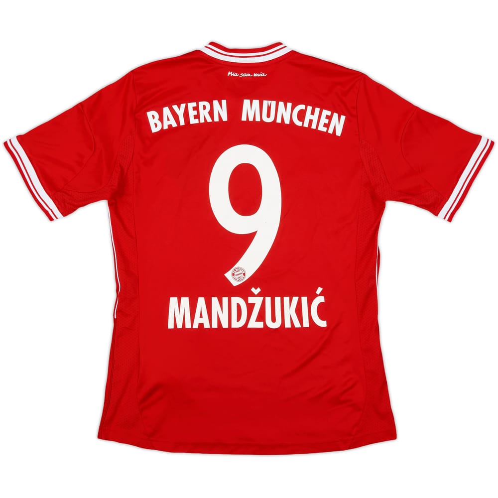 2013-14 Bayern Munich Home Shirt Mandzukic #9 - 7/10 - (L.Boys)