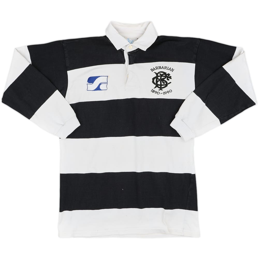 1990s Barbarians Rugby Polo L/S Shirt L/S Shirt - 8/10 - (L)