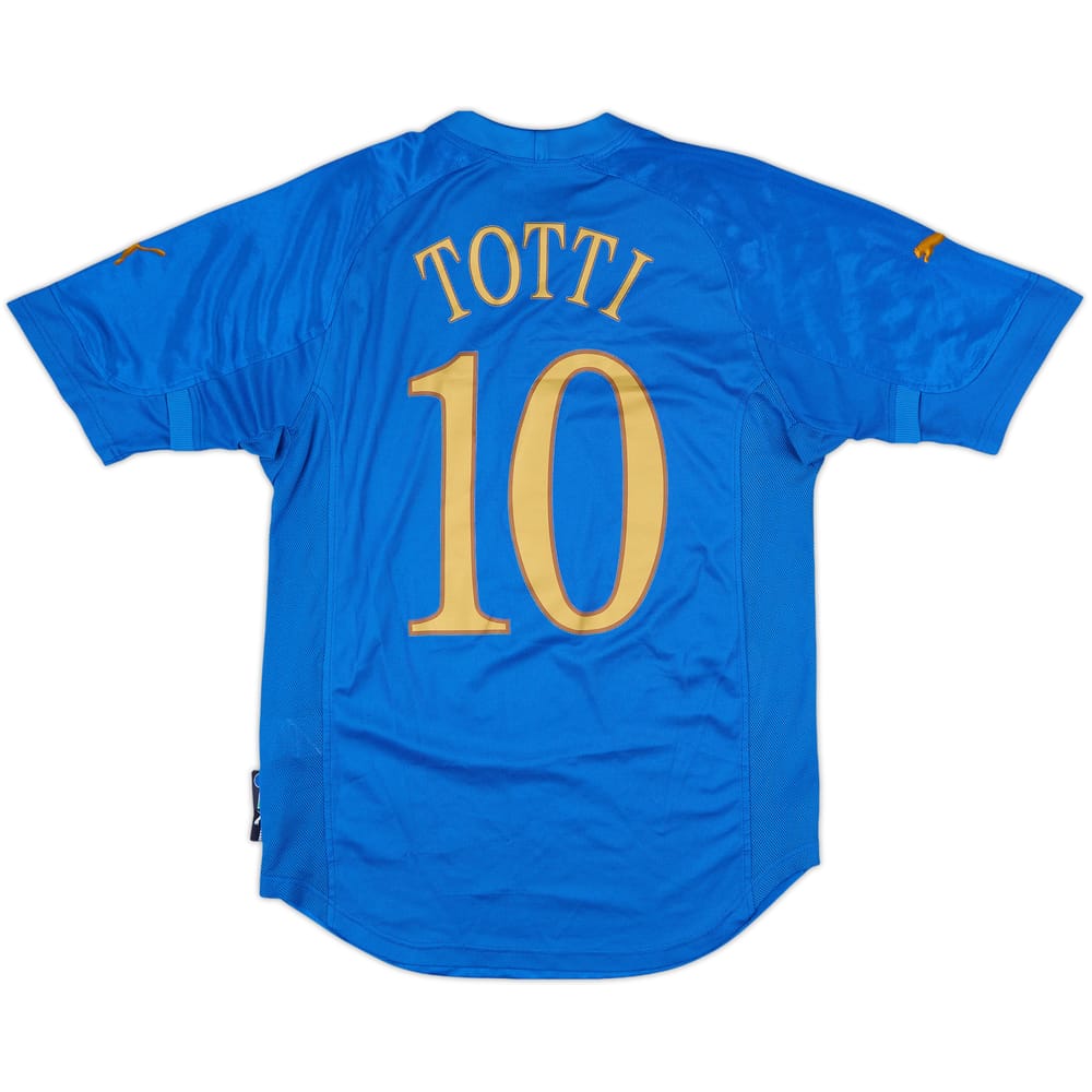 2004-06 Italy Home Shirt Totti #10 - 6/10 - (S)