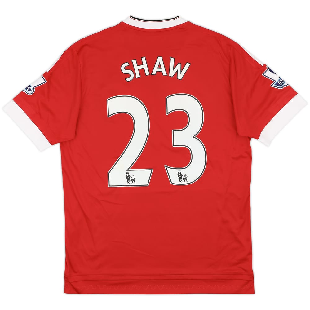 2015-16 Manchester United Home Shirt Shaw #23 - 8/10 - (L)