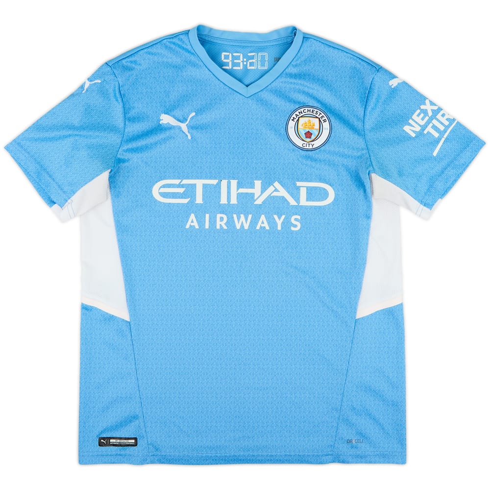 2021-22 Manchester City Home Shirt - 7/10 - (XL.Boys)