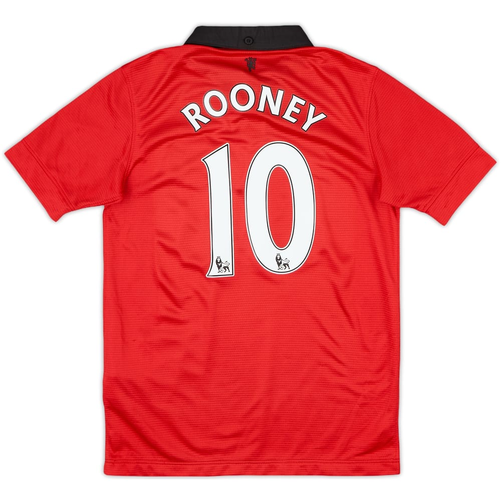 2013-14 Manchester United Home Shirt Rooney #10 - 9/10 - (S.Boys)