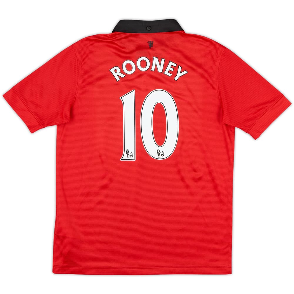 2013-14 Manchester United Home Shirt Rooney #10 - 9/10 - (M.Boys)