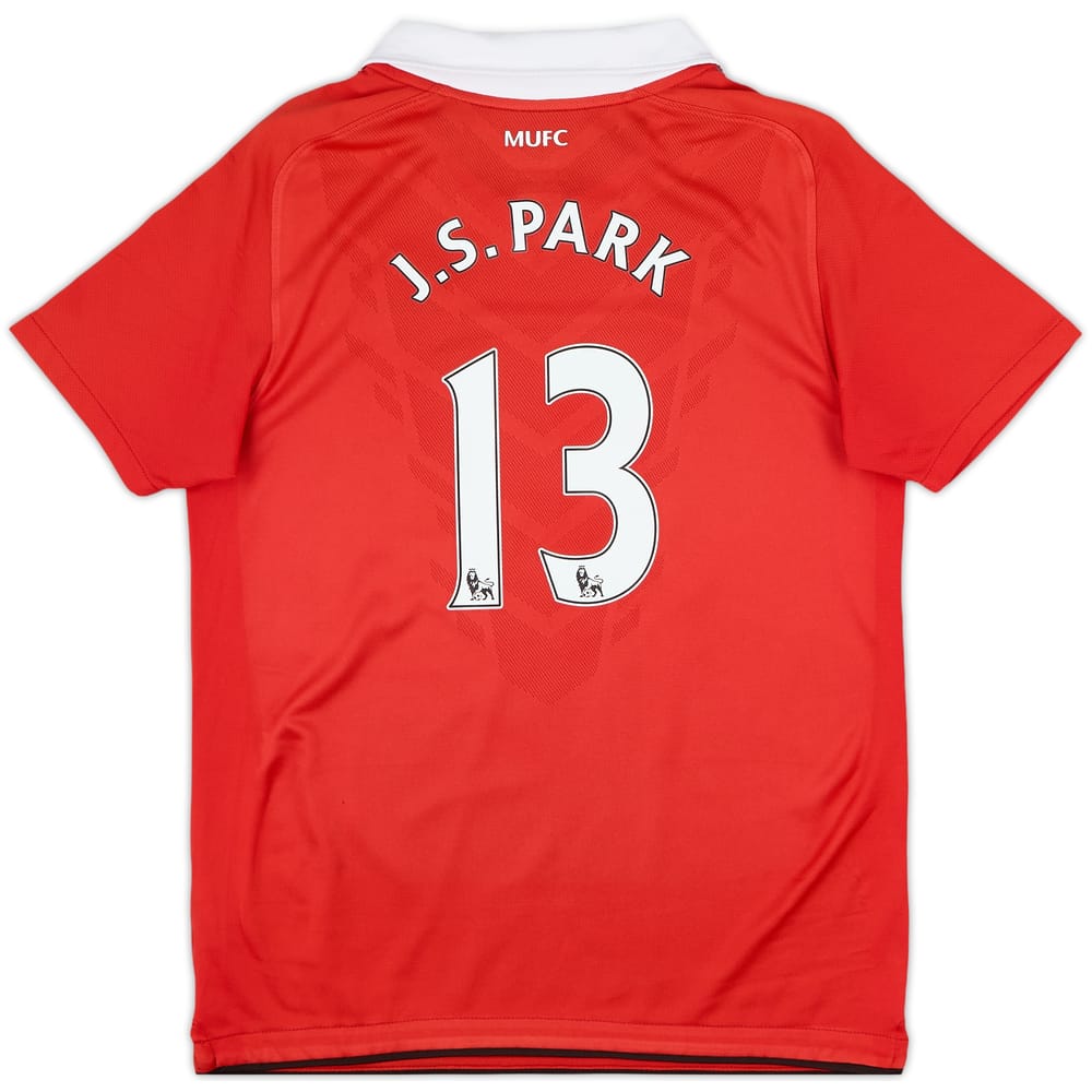 2010-11 Manchester United Home Shirt J.S.Park #13 - 9/10 - (L.Boys)