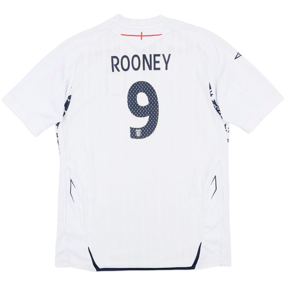2007-09 England Home Shirt Rooney #9 - 6/10 - (XL.Boys)