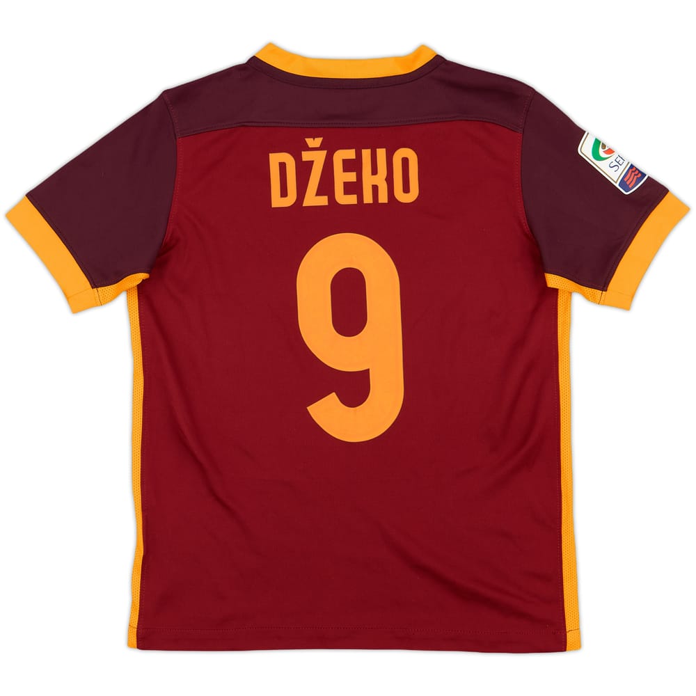 2015-16 Roma Home Shirt Dzeko #9 - 10/10 - (M.Boys)