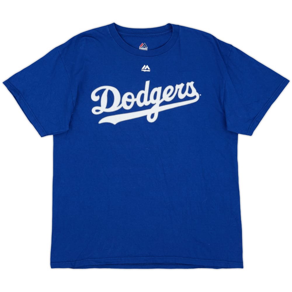 2014 LA Dodgers Puig #66 Majestic Tee - 9/10 - (L)