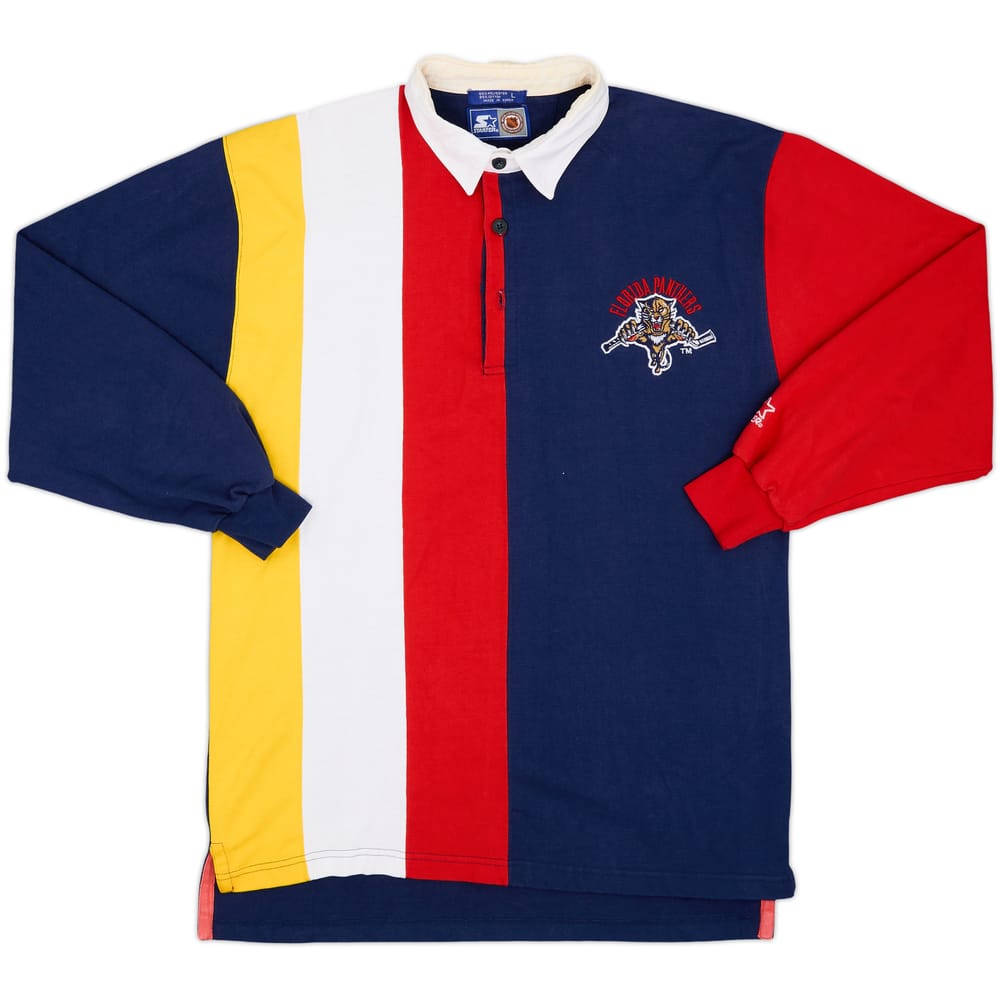 1993-99 Florida Panthers Starter Rugby Polo Shirt - 7/10 - (L)