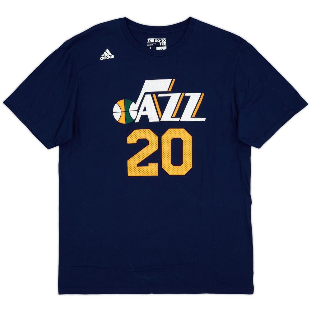 2013-14 Utah Jazz Hayward #20 adidas Tee - 4/10 - (L)