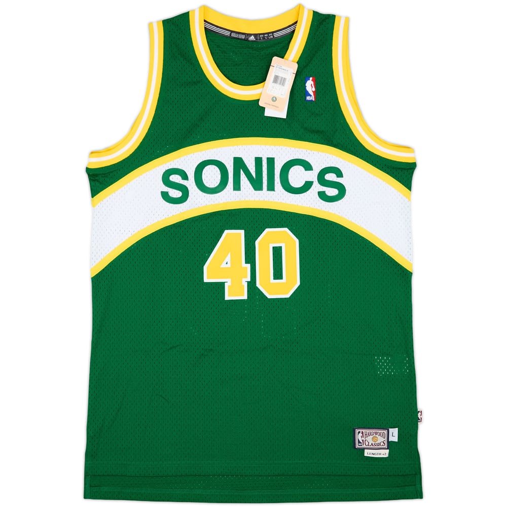 1989-90 Seattle SuperSonics Kemp #40 adidas Hardwood Classics Swingman Away Jersey (L)