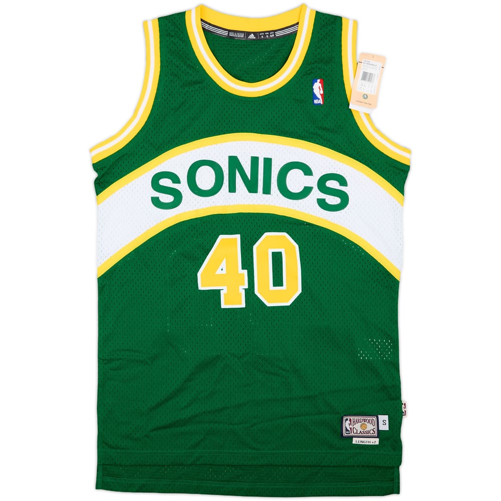 1989-90 Seattle SuperSonics Kemp #40 adidas Hardwood Classics Swingman Away Jersey (S)