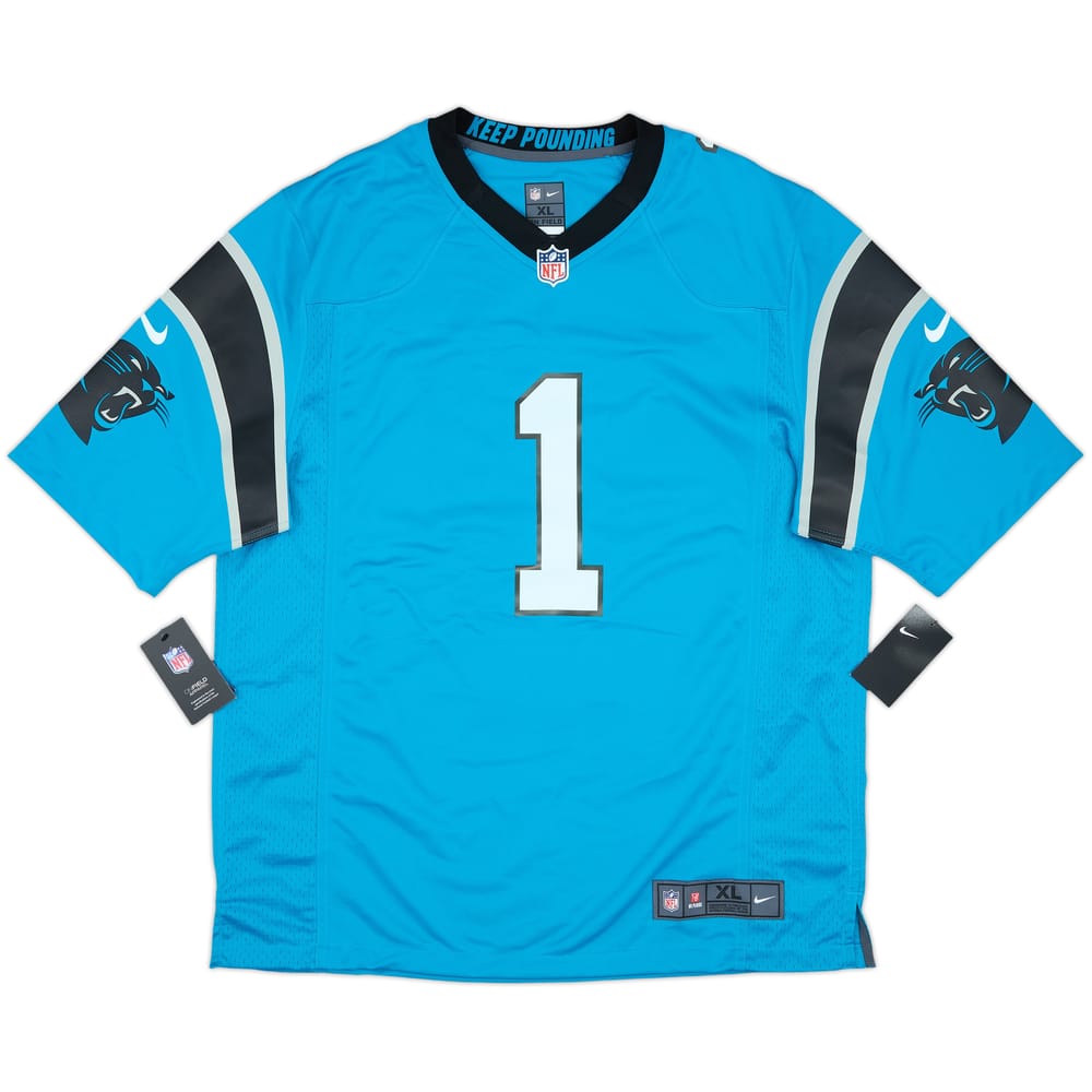 2012-19 Carolina Panthers Newton #1 Nike Game Alternate Jersey (XL)