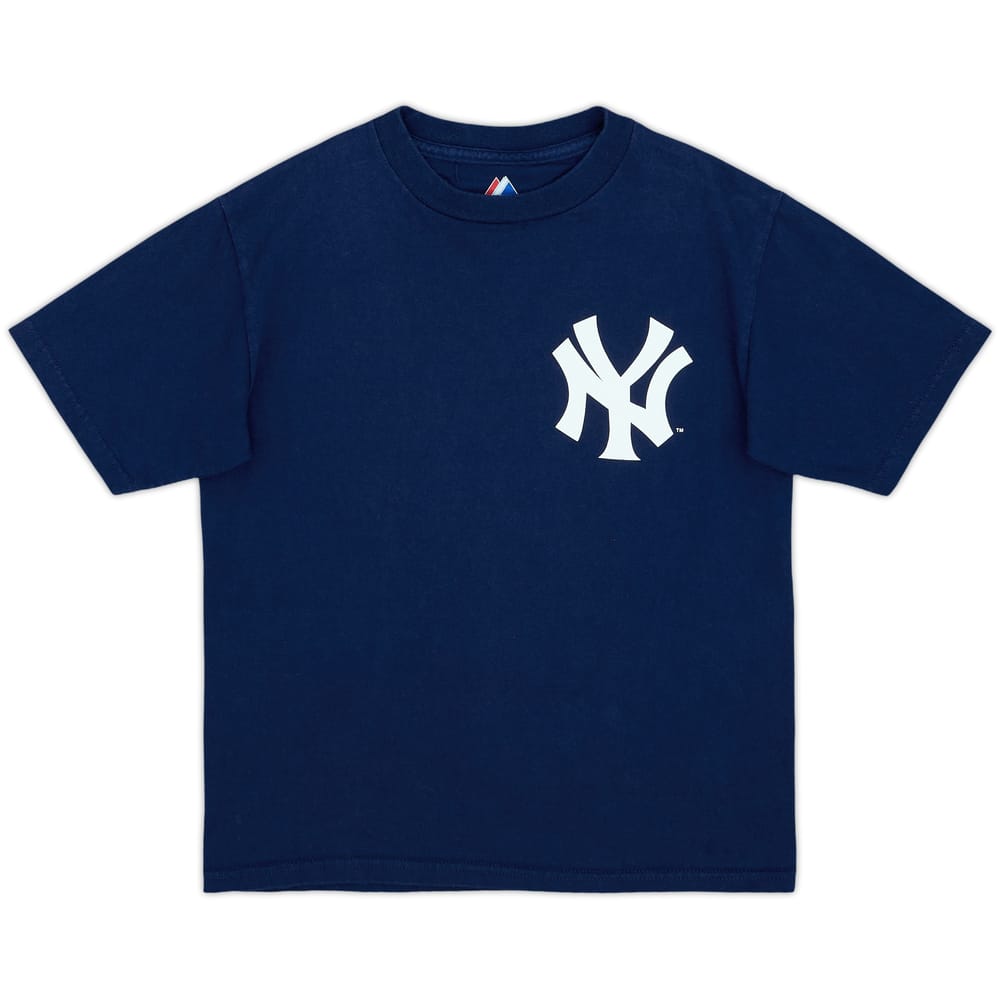 2010 New York Yankees Jeter #2 Majestic Tee - 8/10 - (M.Boys)