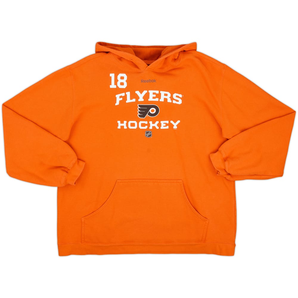 2010-11 Philadelphia Flyers Richards #18 Reebok Hooded Sweat Top - 7/10 - (L)
