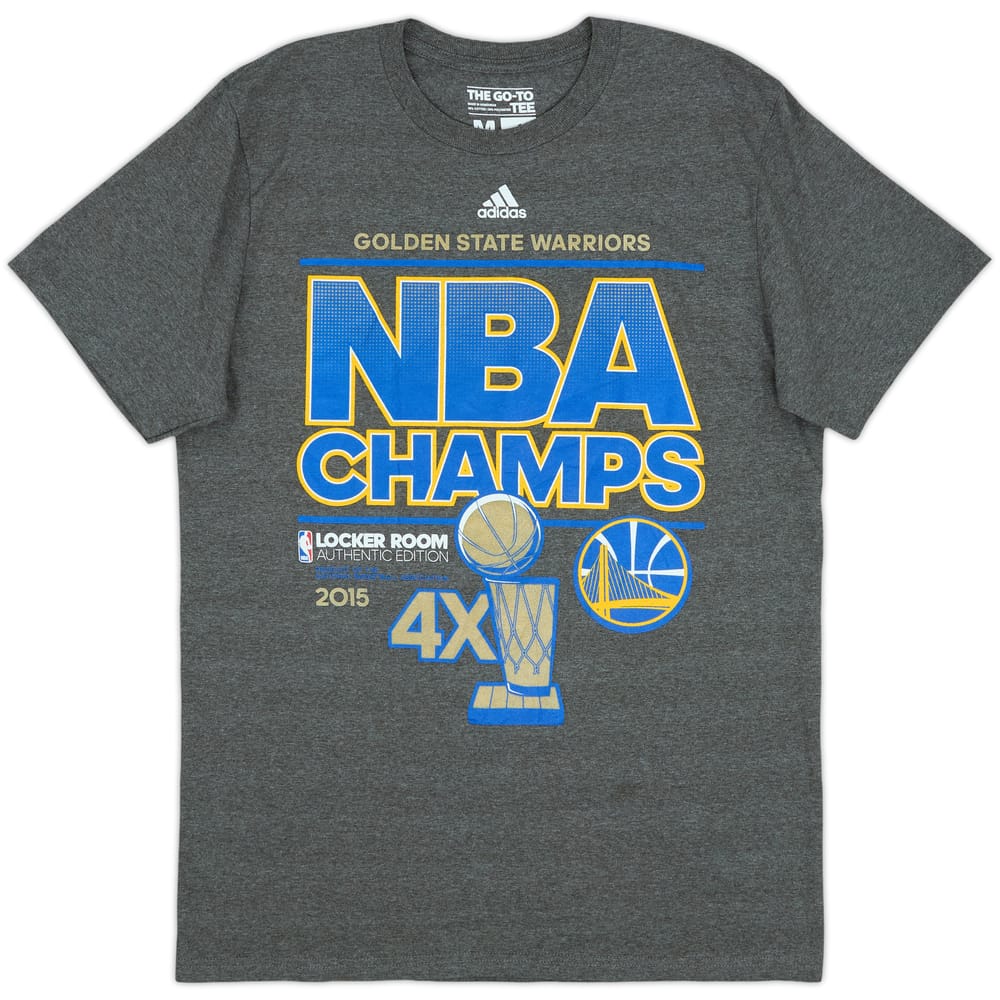 2015 Golden State Warriors NBA Champs adidas Tee - 9/10 - (M)