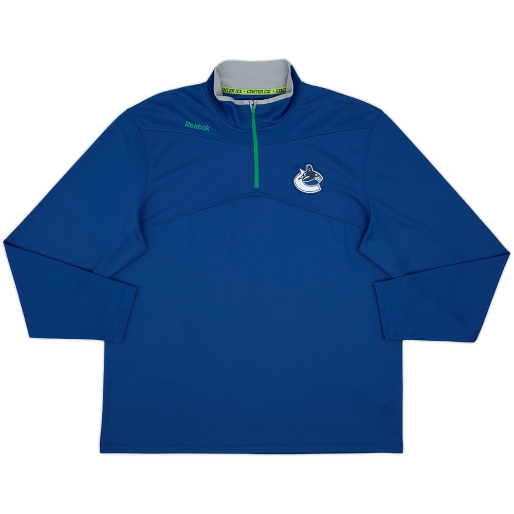 2016-17 Vancouver Canucks Reebok 1/4 Zip Top - 9/10 - (XL)