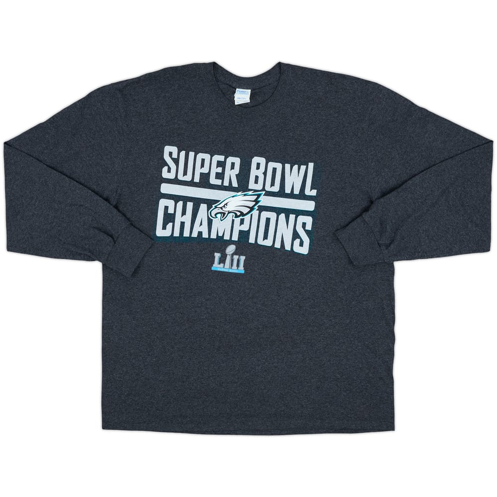 2018 Philadelphia Eagles Super Bowl Champions L/S Graphic Tee - 8/10 - (XL)