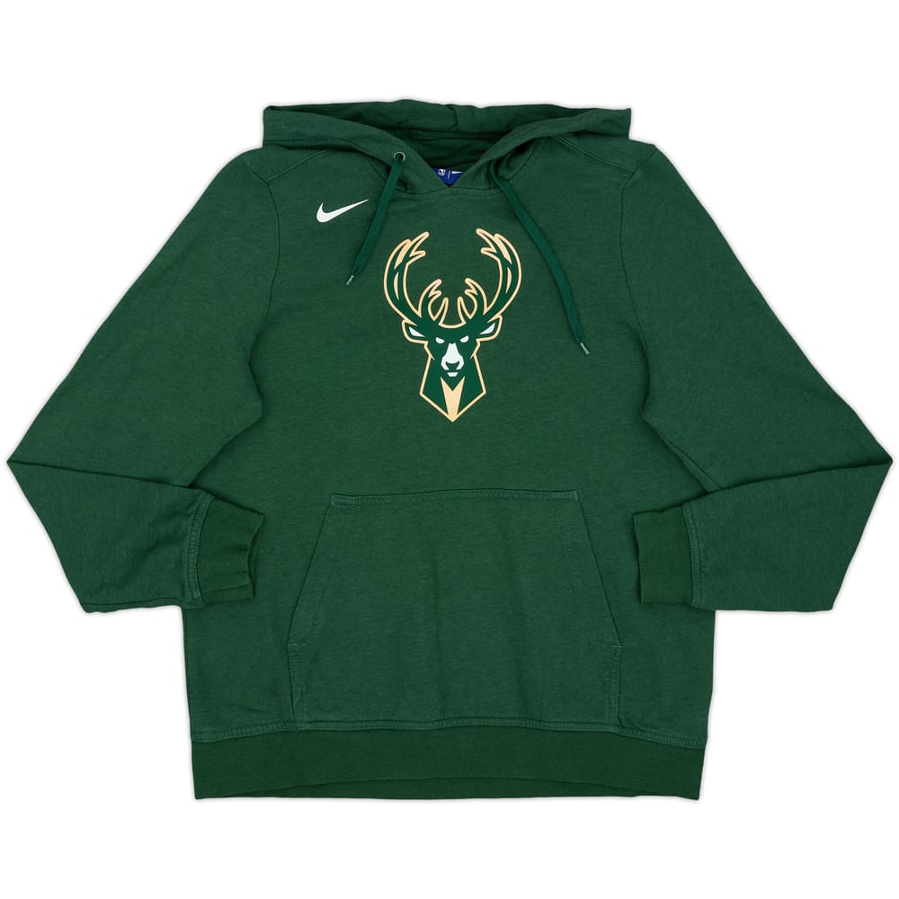 2017-18 Milwaukee Bucks Nike Hooded Sweat Top - 9/10 - (L)