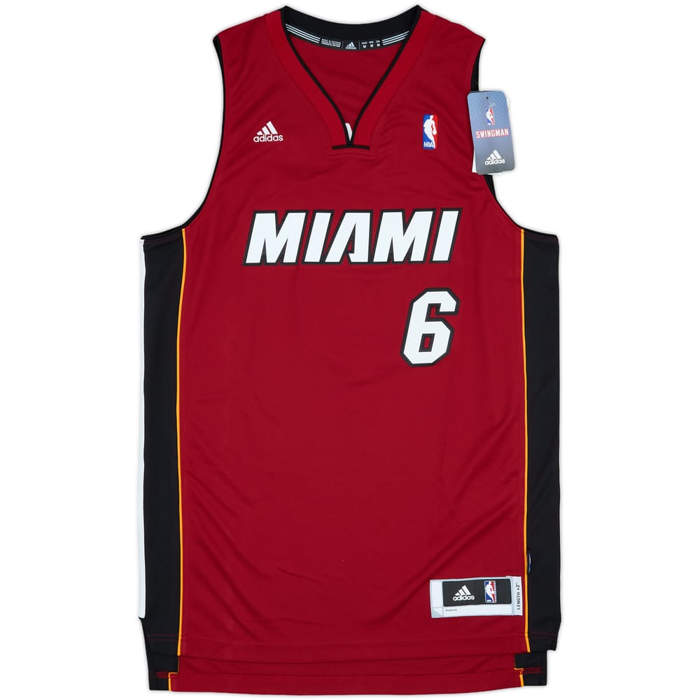 2010-14 Miami Heat James #6 adidas Swingman Alternate Jersey (M)