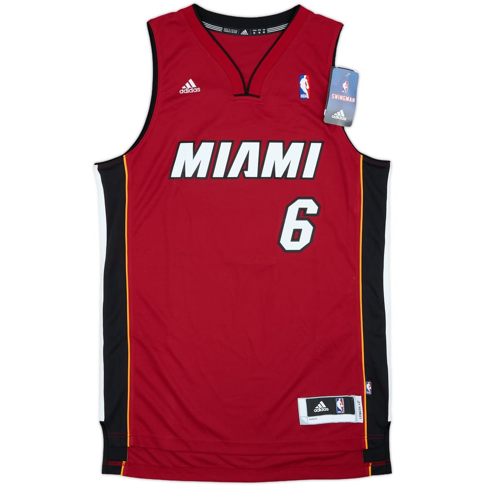 2010-14 Miami Heat James #6 adidas Swingman Alternate Jersey (M)