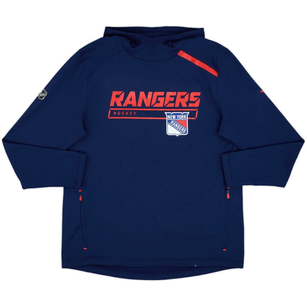 2018-19 New York Rangers Fanatics Pro Hooded Training Top - 6/10 - (L)