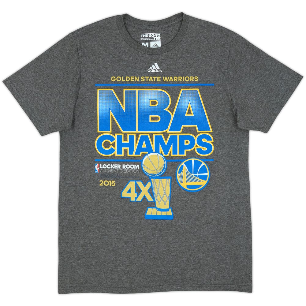 2015 Golden State Warriors NBA Champs adidas Tee - 9/10 - (M)