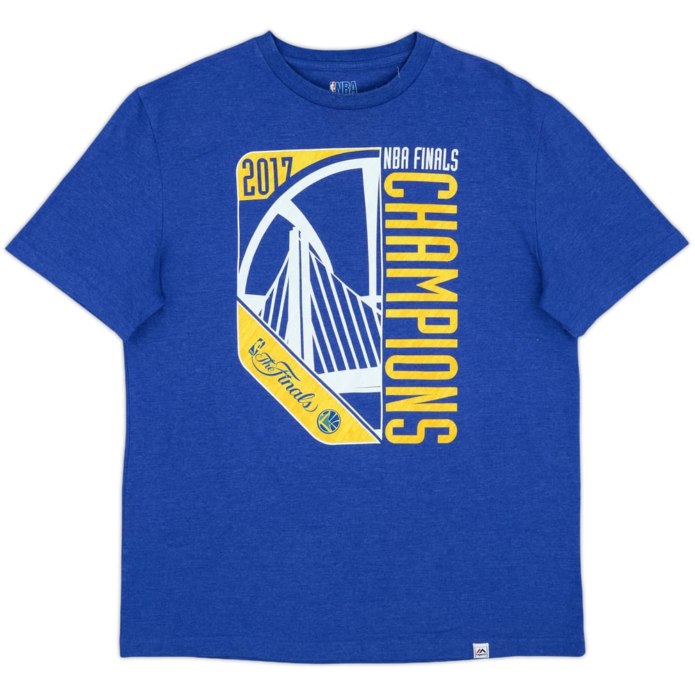 2017 Golden State Warriors NBA Finals Champions Majestic Graphic Tee - 7/10 - (L)