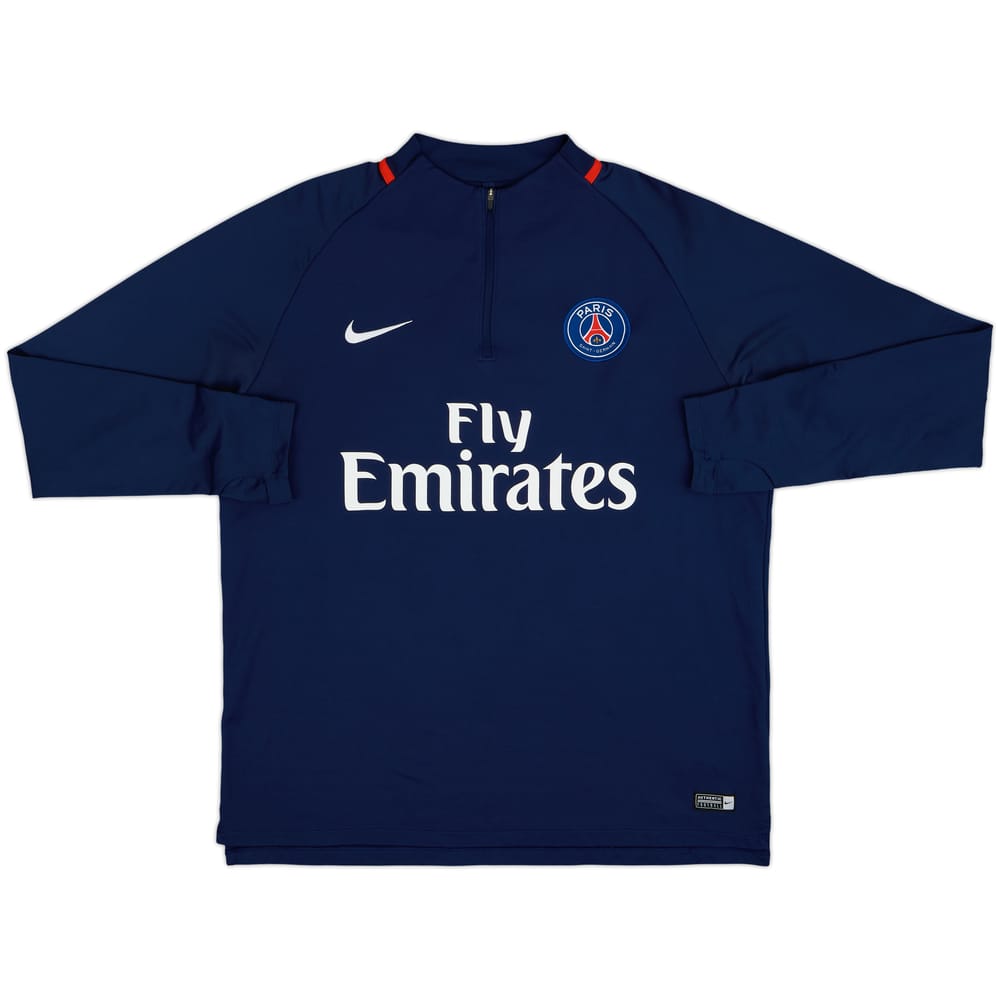 2017-18 Paris Saint-Germain Nike 1/4 Zip Drill Top - 6/10 - (XL)