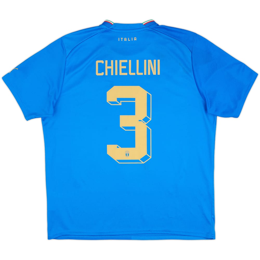 2022-23 Italy Home Shirt Chiellini #3 - 8/10 - (XL)