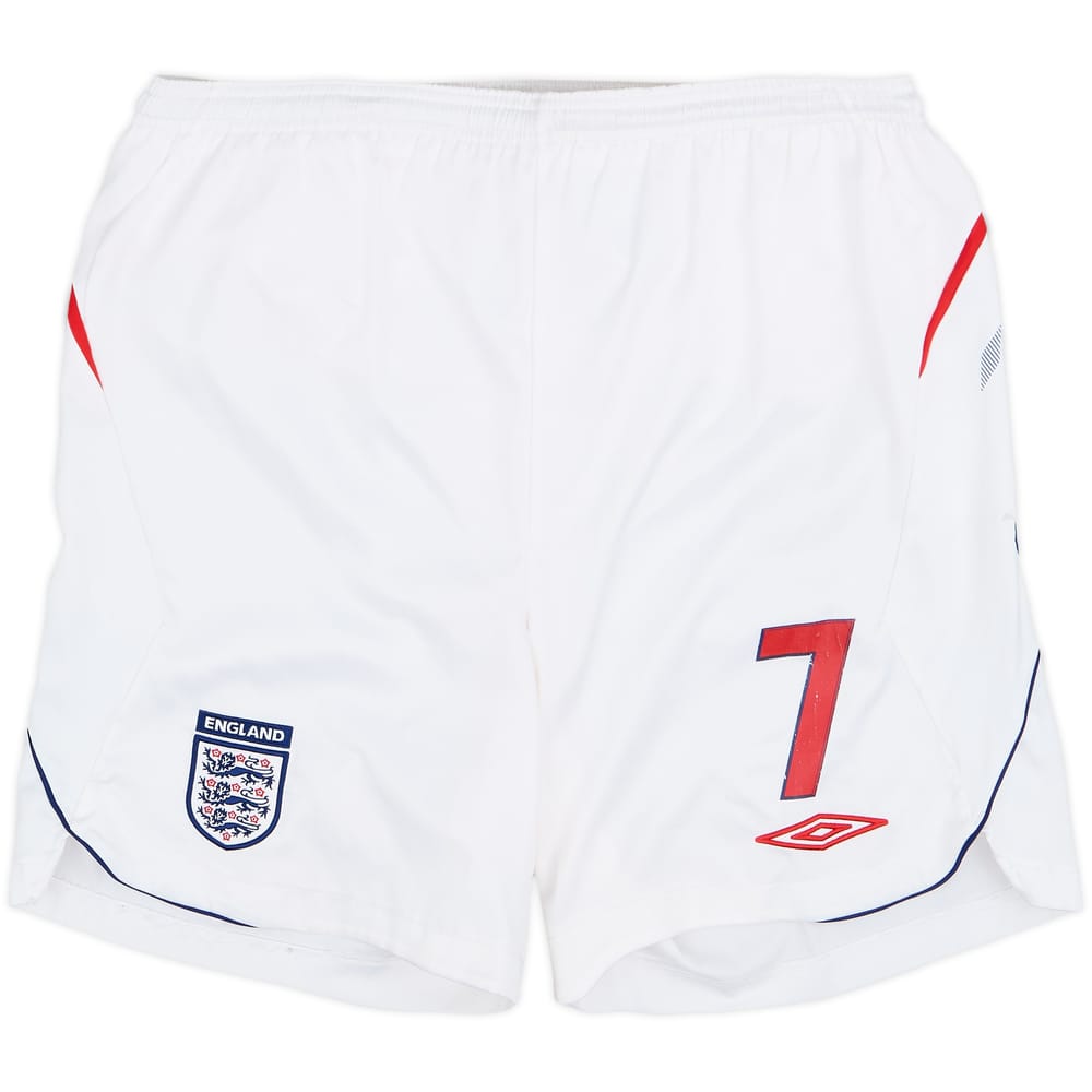 2008-10 England Away Shorts #7 (Beckham) - 6/10 - (XL)