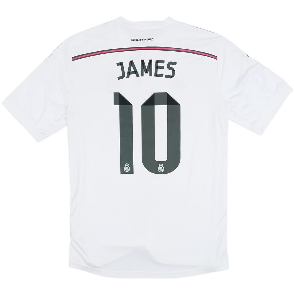2014-15 Real Madrid Home Shirt James #10 - 6/10 - (L)