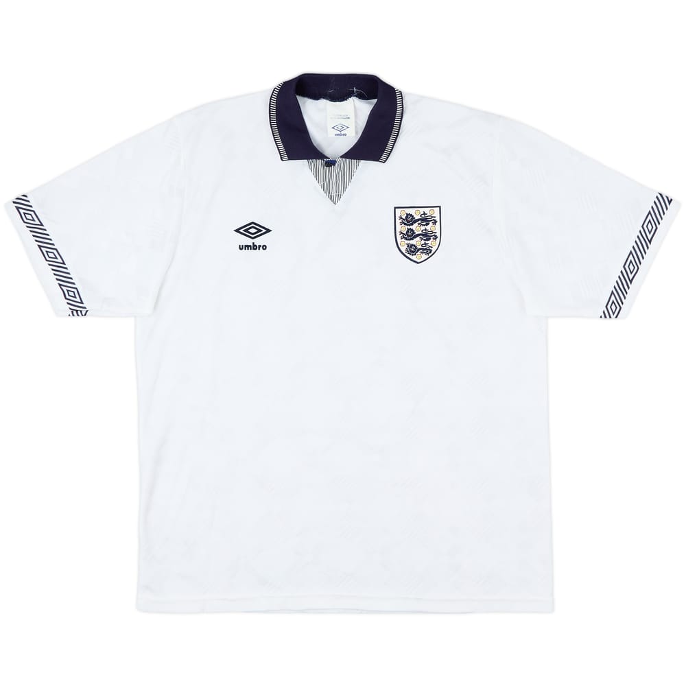 1990-92 England Home Shirt - 9/10 - (L)