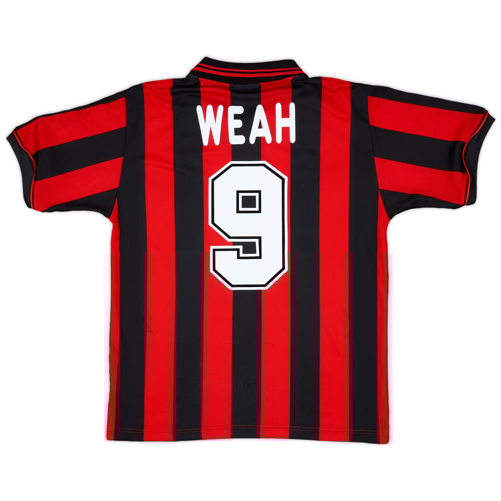 1995-96 AC Milan Home Shirt Weah #9 - 7/10 - (S)