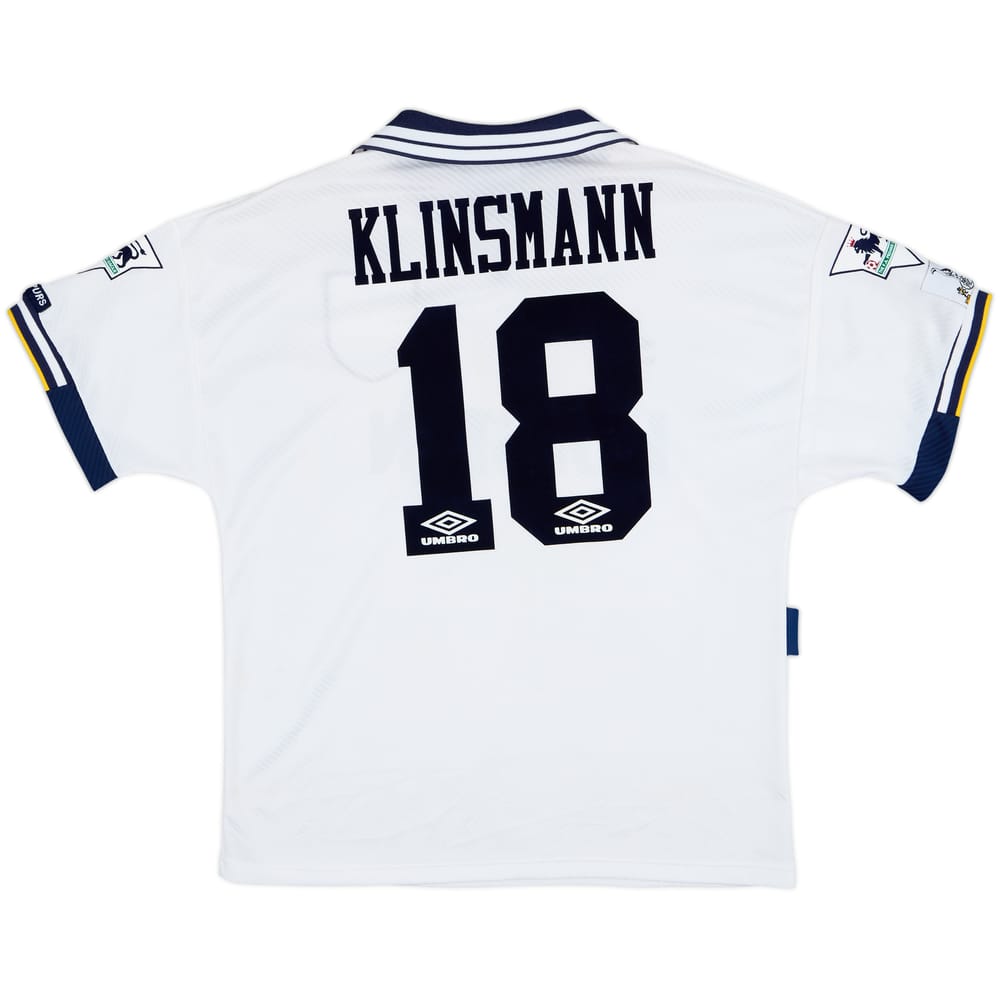 1993-95 Tottenham Home Shirt Klinsmann #18 - 8/10 - (L)