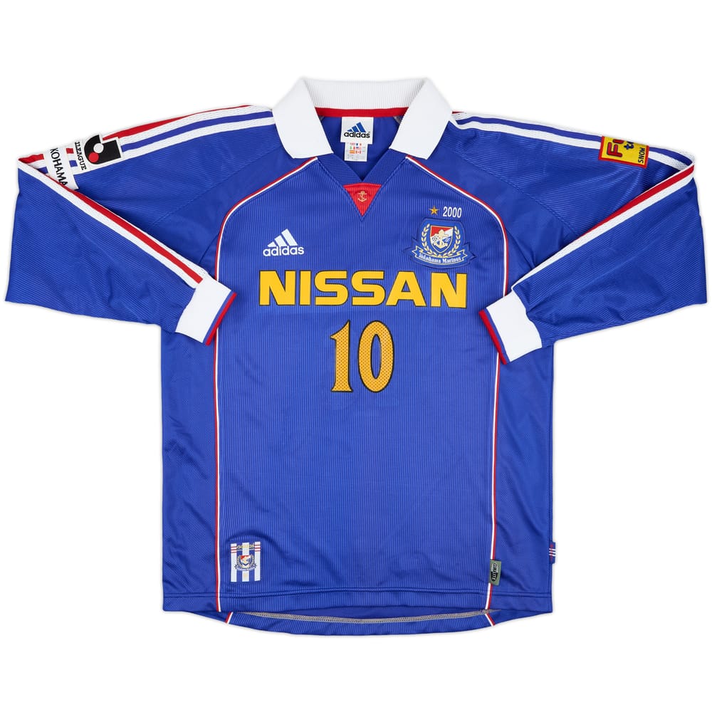 2000 Yokohama Marinos Home L/S Shirt #10 (Nakamura) - 6/10 - (L)