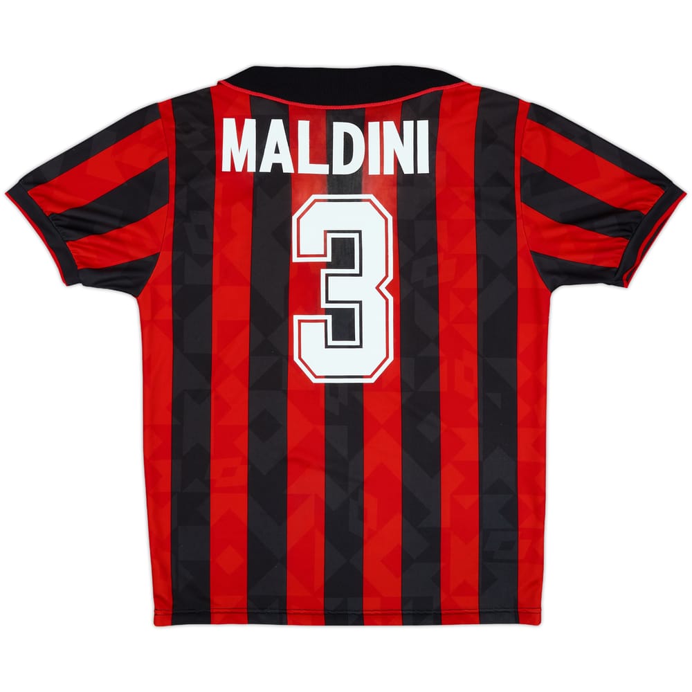 1994-95 AC Milan Home Shirt Maldini #3 - 8/10 - (L)