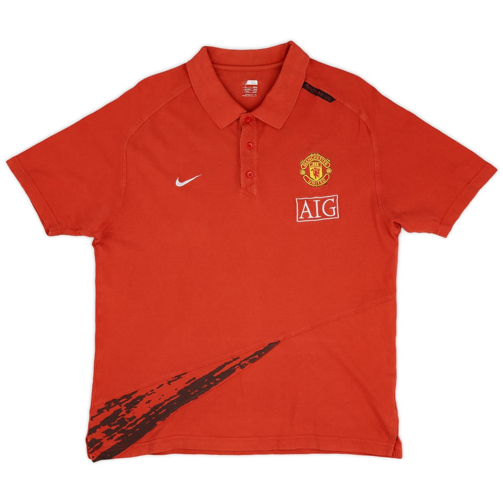 2007-08 Manchester United Nike Polo Shirt - 8/10 - (XL)