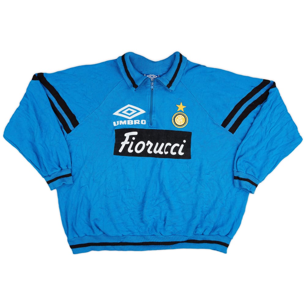 1992-94 Inter Milan Umbro 1/4 Zip Drill Top - 9/10 - (XL)