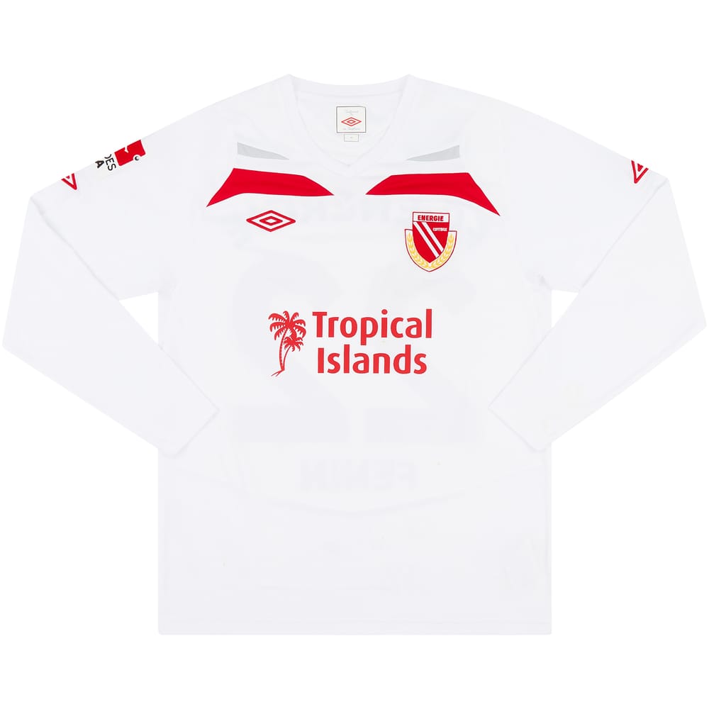 2011-12 Energie Cottbus Match Issue Singed Away L/S Shirt Fenin #22