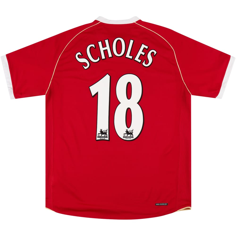 2006-07 Manchester United Home Shirt Scholes #18 (7/10) XXL